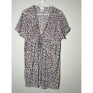 Sheer Leopard Mesh Robe /Whimsy Goth Fairycore Festival Coverup // Indie SZ Med